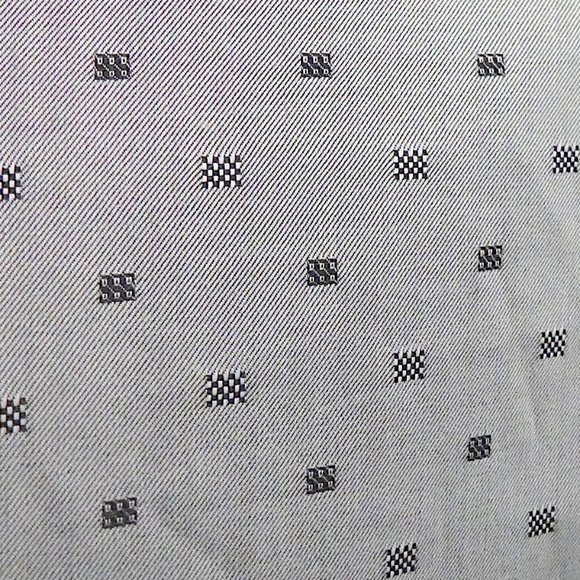 ROBERT GRAHAM gray black geometric shirt L contrast collar cuffs - Picture 3 of 7